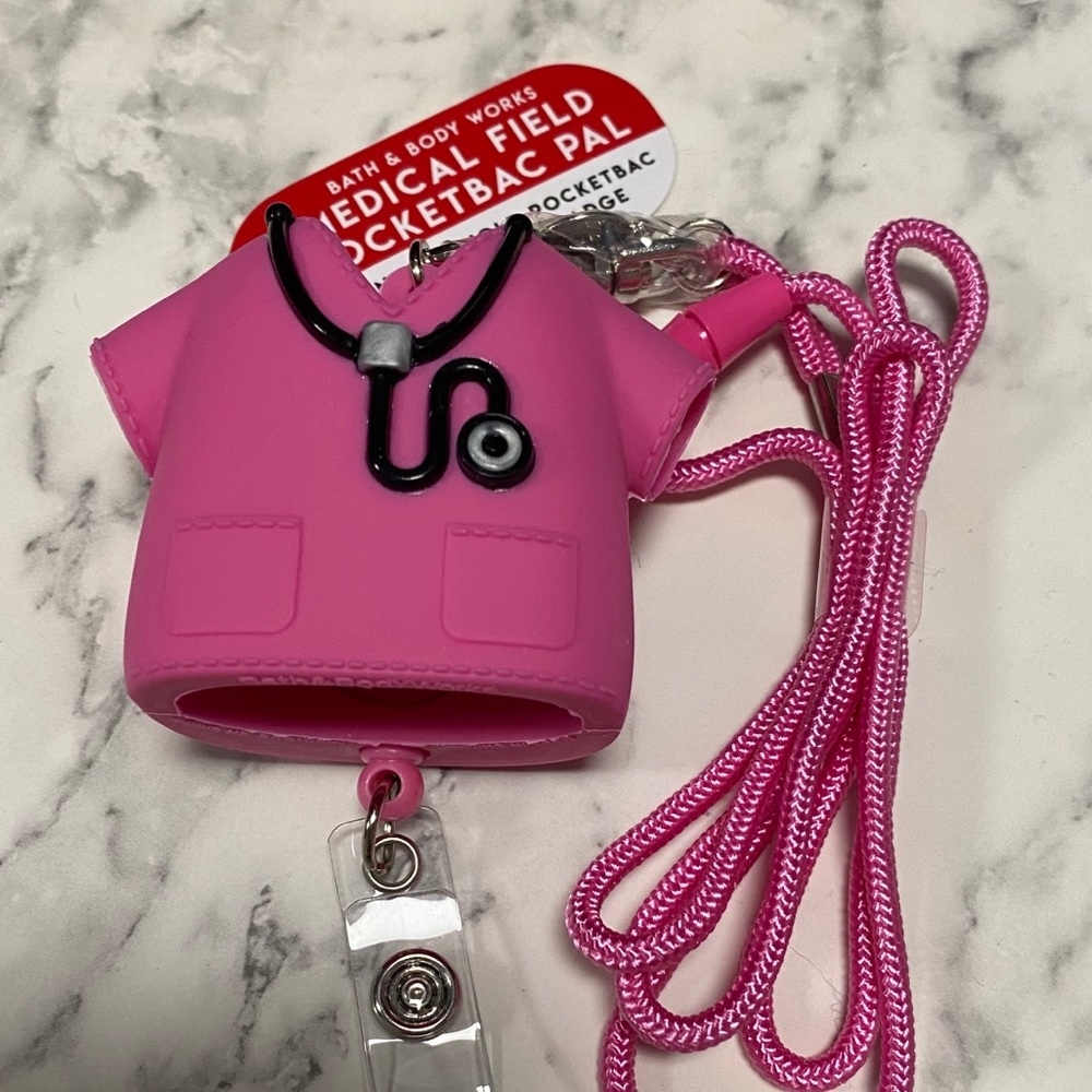 Bath & Body Works Pink Nurse Pocketbac Holder NWT